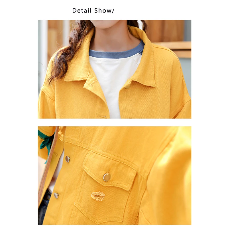 Женская джинсовая куртка с вышивкой весна осень 2020 новый корейский стиль