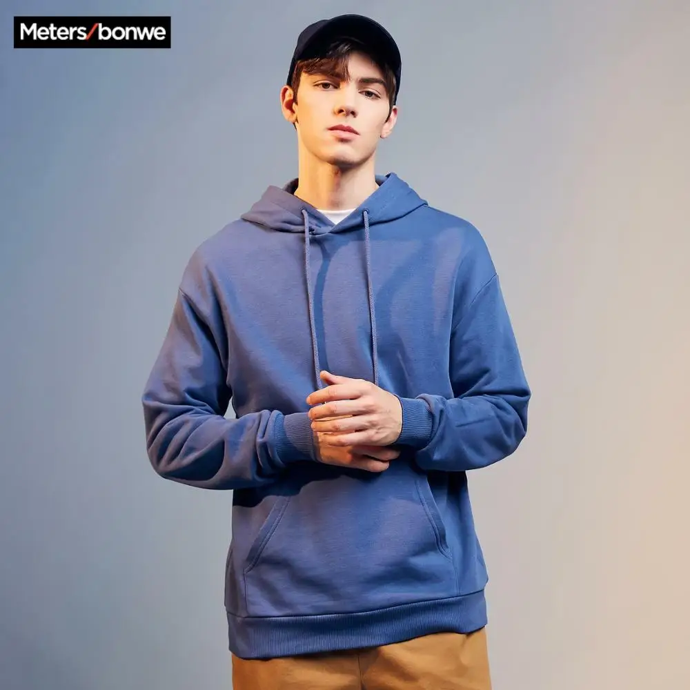 Metersbonwe 2020 новые весенние базовые толстовки мужские с капюшоном