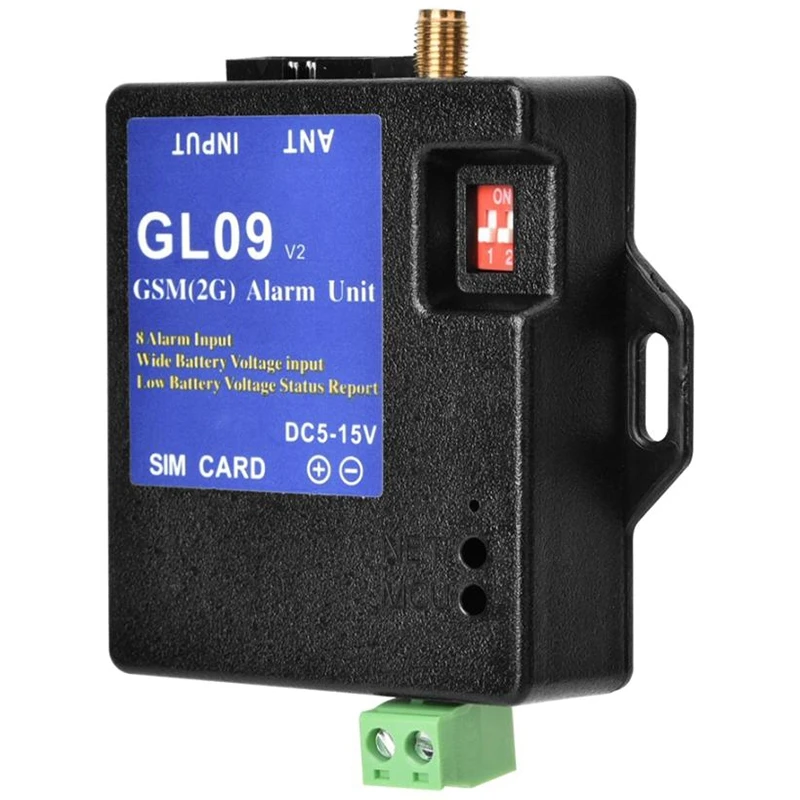 8-канальная GSM-сигнализация GL09 работающая от приложения s SMS-оповещение система