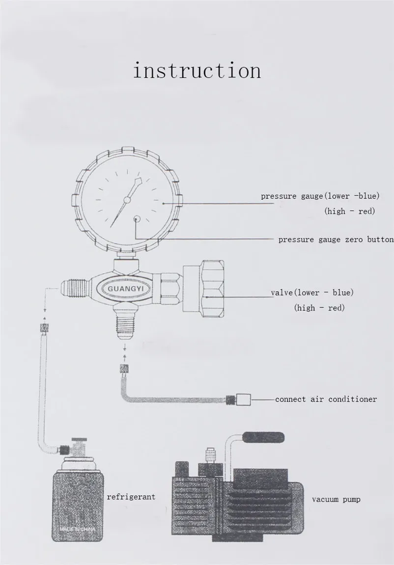 Манометр для кондиционера R22 freon R410 инструмент freon|Шланги и фитинги| |
