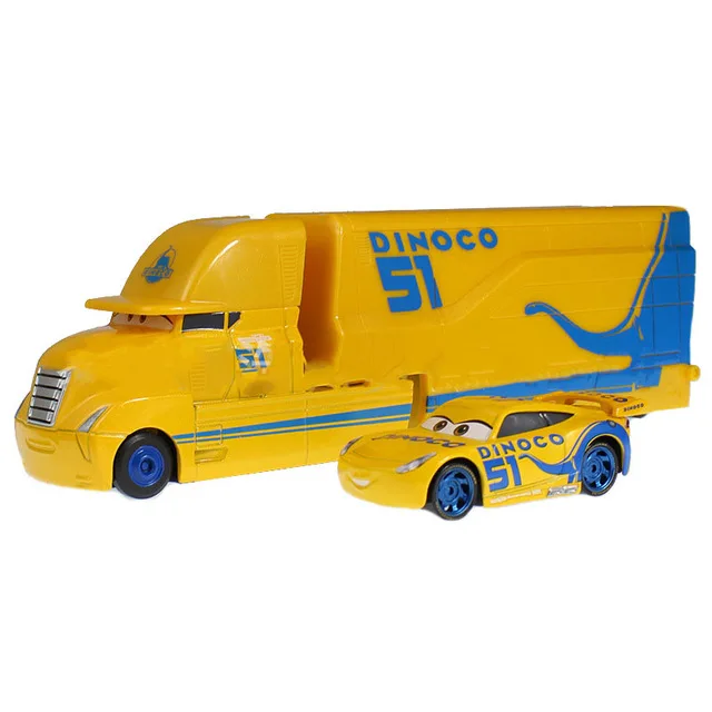 067 Yellow 2 шт./компл. disney «Тачки» Lightning McQueen Джексон Storm Ramirez Мак дядя грузовик игрушечный автомобиль Фигурки игрушки для детей, авто, подарок - Цвет: 067 Yellow