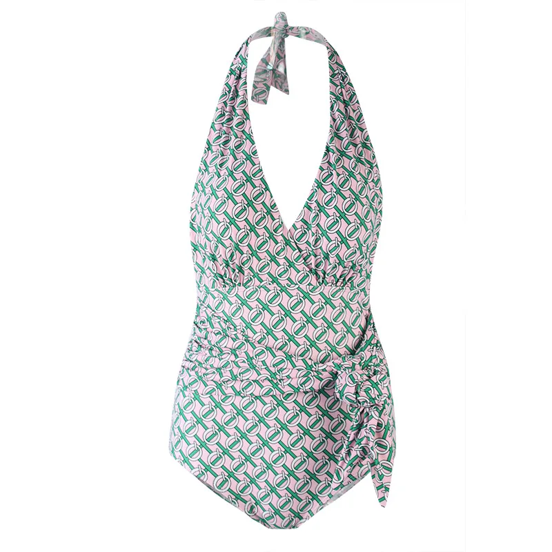 

Sexy One Piece Swimsuit Women Swimwear Cut Out Bathing Suit Summer Push Up Monokini Beach Wear Female Print Swim Suit