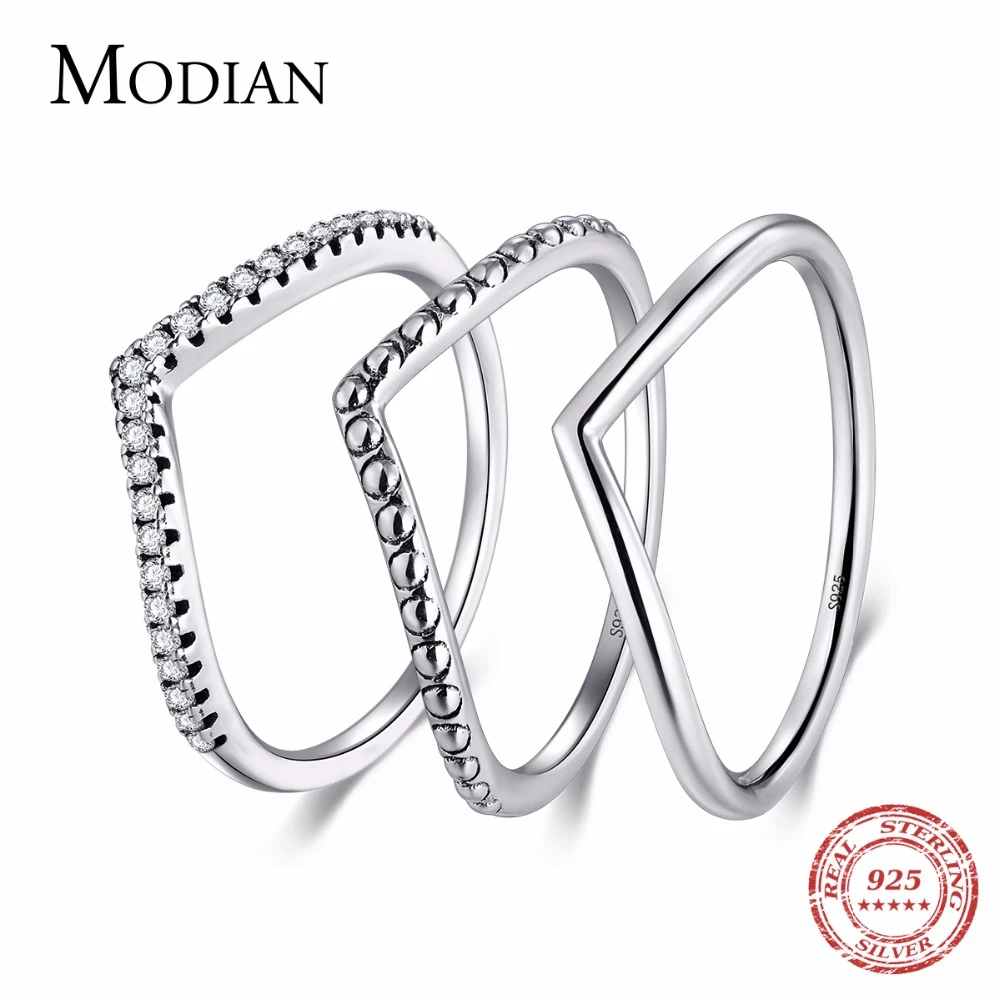 Modian 2021 Новинка штабелируемое 100% Стерлинговое Серебро 925 пробы простое модное