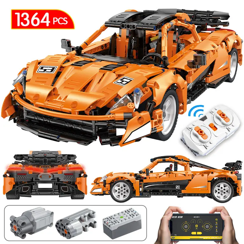 1:12 City App RC/non RC спортивный автомобиль строительные блоки MOC McLaren P1 суперкар