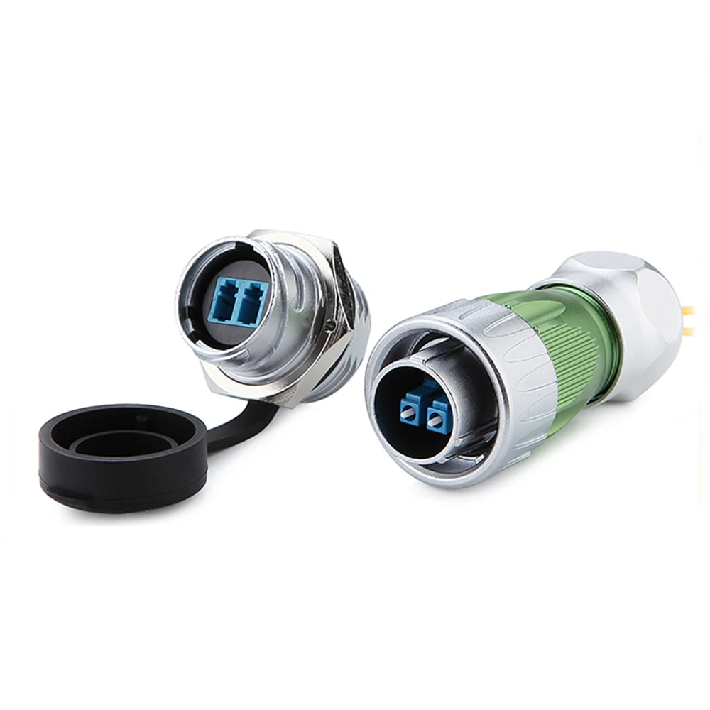 M24 водонепроницаемый авиационный соединитель IP67 LC к оптоволоконные соединители