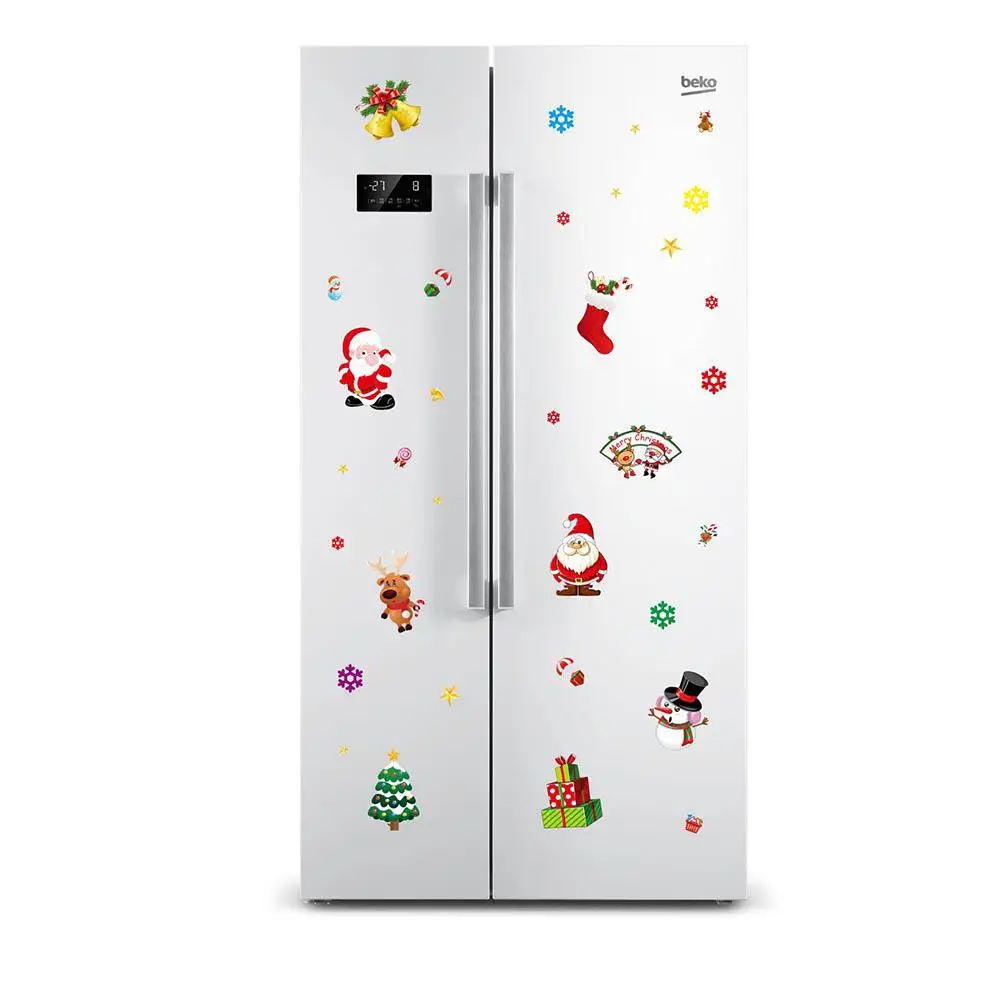 1 шт. Рождественский Санта Клаус/Снеговик/Лось стеклянная наклейка украшение