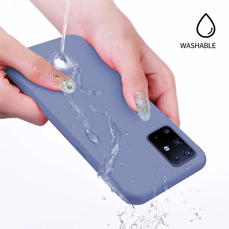 

Thin Soft Silicone Case For Samsung Galaxy A71 A51 A31 A21S A70 A50S M31 S20 FE S10e Lite S9 Plus S8 Note 20 Ultra Liquid Cover