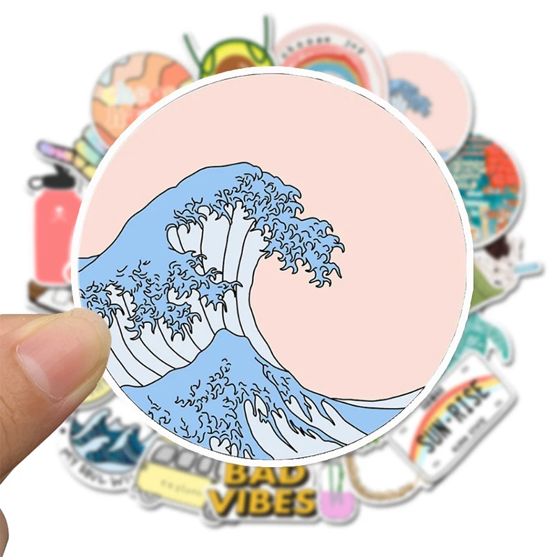 35 PCS PVC VSCO Small Fresh DIY Skateboard Laptop Graffiti Motorcycle Decorative Sticker Car Vinyl Decals | Автомобили и