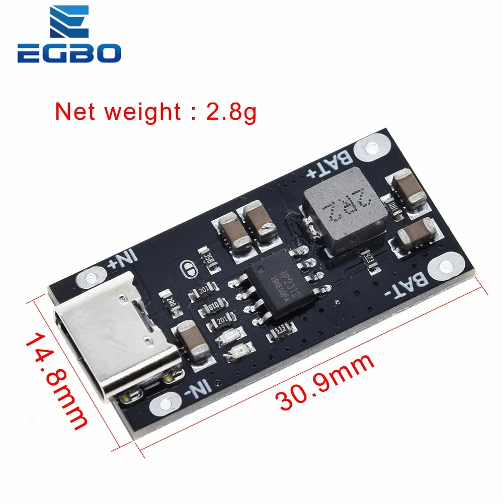 USB вход Type C Высоковольтный EGBO 3A полимерная Тройная литиевая батарея быстрая