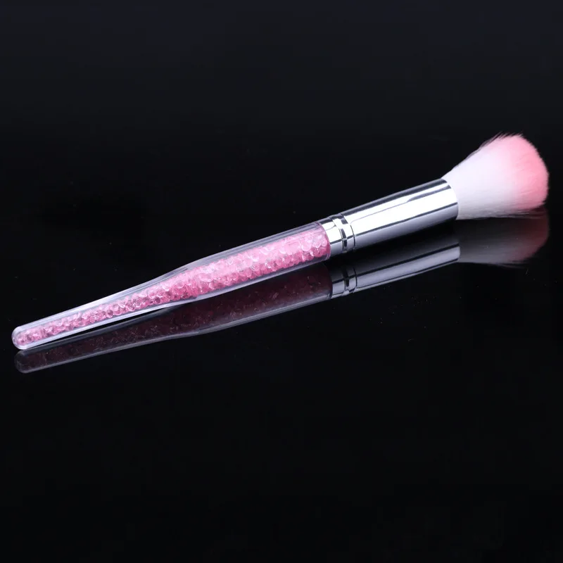 pink Щетка для смахивания пыли с ногтей(большая) 1 шт. 3 цвета щетка для смахивания пыли с ногтей, 1 шт. мягкая удобная щетка для смахивания пыли с ногтей УФ-гель для ногтей нейлон/щетка для волос, т - Цвет: pink
