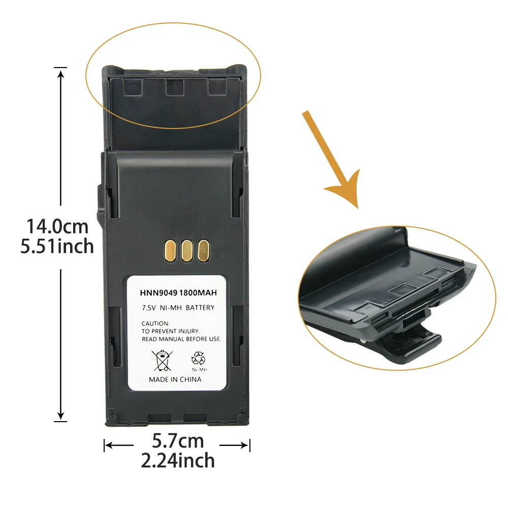 10X Замена батареи (1800mAh 7 5 V ni-mh)-для Motorola P1225 HNN9049 HNN9050 HNN9050A HNN9051 HNN9051A | Электроника