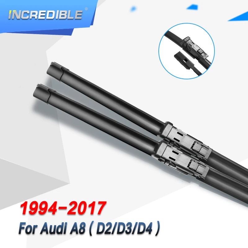 

INCREDIBLE Wiper Blades for Audi A8 D2 / D3 / D4 Fit Hook Arms / Slider Arms / Push Button Arms From 1994 to 2017