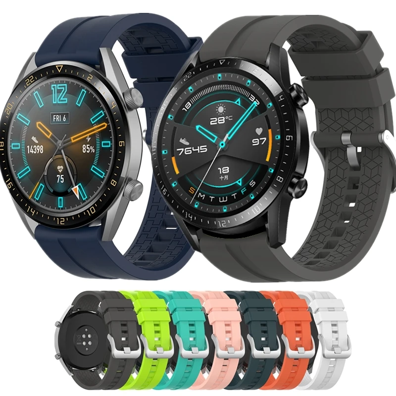 Силиконовый ремешок YUEDAER 22 мм для Huawei Watch GT 2 из ТПУ Wacth GT2 46 аксессуары спортивных