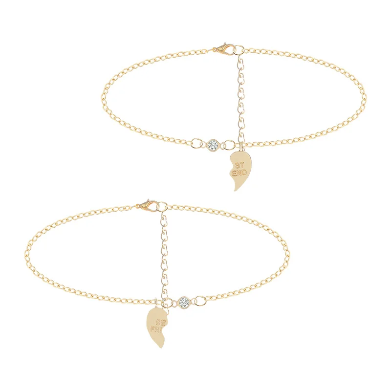 Sindlan 1 пара браслеты унисекс для лучшего друга женщин мужчин мальчиков девочек