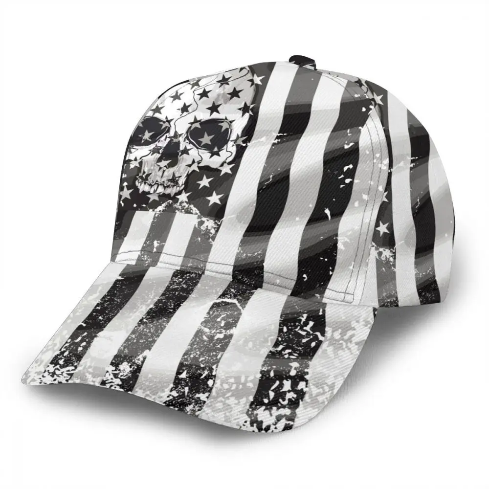 

Бейсболка Мужская CINESSD, черная, с изображением американского флага и черепа, 2020