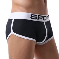 fashion men underwear boxer cotton fitness sports boxer shorts masculina mens u bulge pouch panties comfortable male underpants