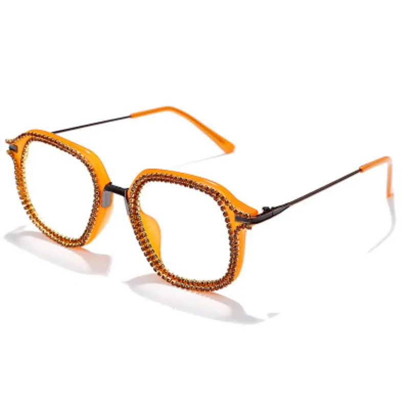 Трендовые квадратные очки со стразами для женщин 2020 Роскошные брендовые