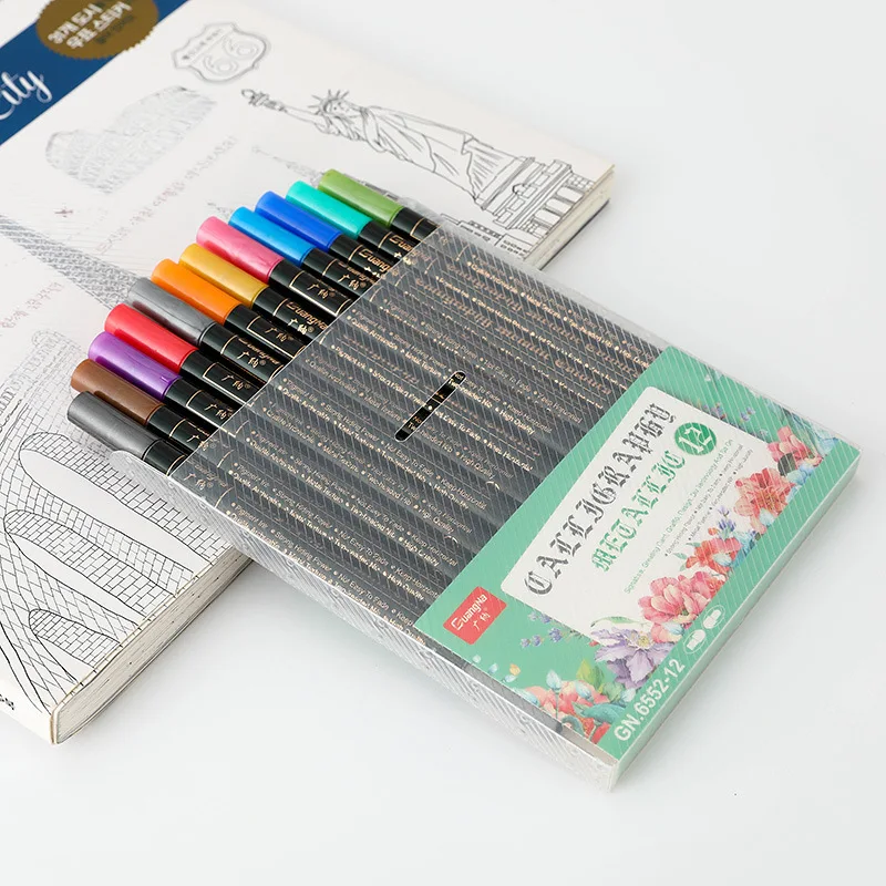 

3mm Metal Marker Waterproof Permanent Paint Pen Handpainted Graffiti Coloring Marker Ceramic Wood Glass Tire CD Art Suppli