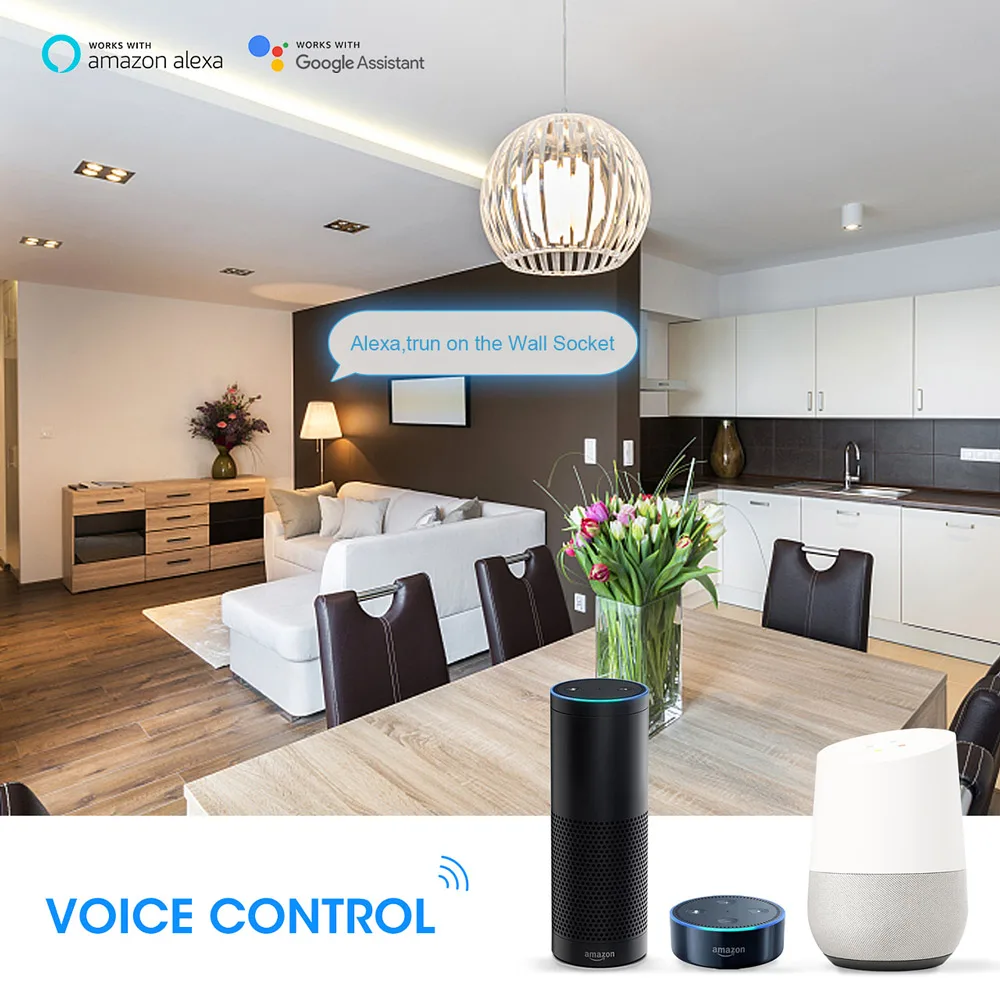 UseeLink умная настенная розетка 16A EU с USB WiFi Разъем питания работает Alexa Google Home IFTTT без