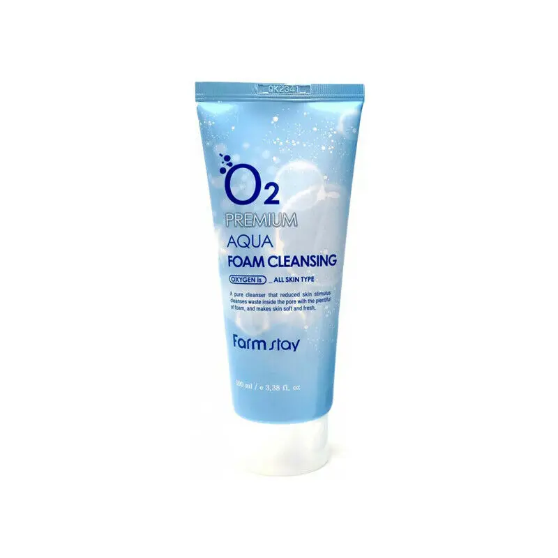 

FARM STAY O2 Premium Aqua Foam Cleansing 100ml Face Wash Facial Cleanser Moisturizing Cleanser Foam BEST Korea Cosmetic