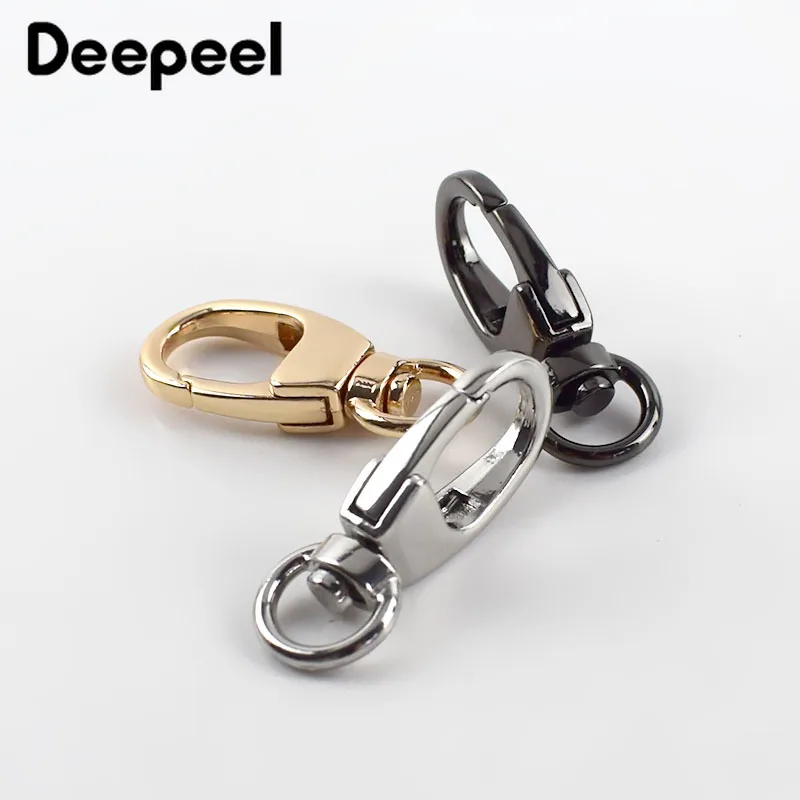 

Deepeel 9mm Metal Buckles Dog Collar Webbing Bag Strap Chain Swivel Lobster Clasps Trigger Snap Hook DIY Hardware Accessories