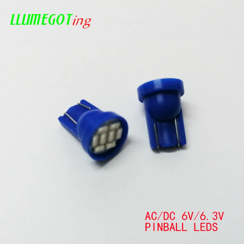 50 шт. 194 T10 #555 танкетка 8 SMD 1206 3014 неполярность несколько цветов AC DC 6V 6 3 V Bally пинбол