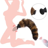 sex toy fox tail anal plug vibrator wireless remote vibrating butt plug anus dilator for couples adult game cosplay accessories