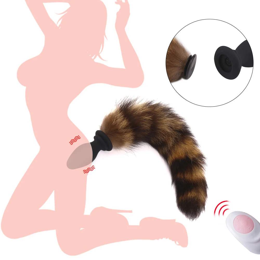 Sex Toy Fox Tail Anal Plug Vibrator Wireless Remote Vibrating Butt Anus Dilator For Couples Adult Game Cosplay Accessories | Красота и