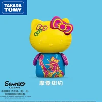 takara tomy hellokitty cartoon cute creative personality painted traveler suitcase full set of dolls for children