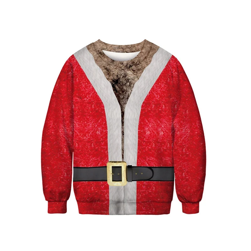 LEH унисекс для мужчин и женщин Уродливый Рождественский свитер каникулы Санта