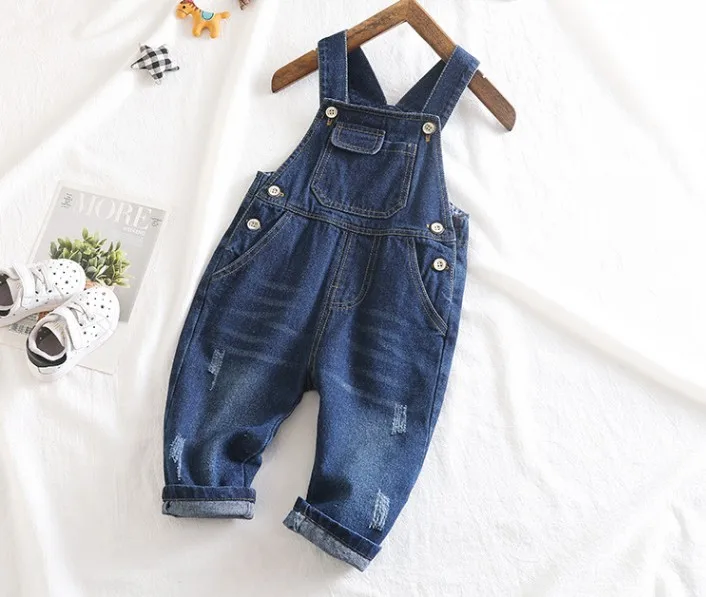 Новинка осени 100 джинсовый комбинезон для маленьких мальчиков рост 80 2019 см модные