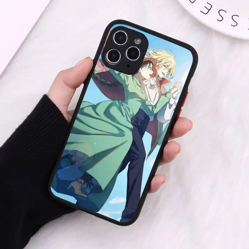 

Japanese anime Hayao Miyazaki's moving castle Phone Case Matte Transparent for iPhone 7 8 11 12 s mini pro X XS XR MAX Plus