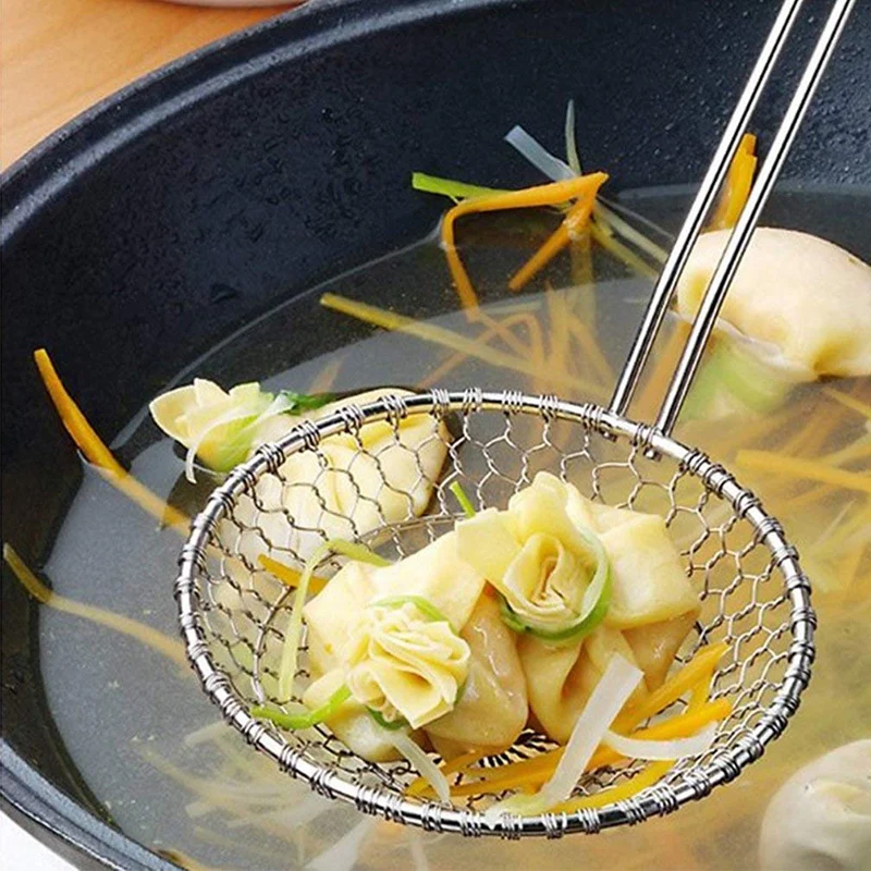 Набор из 2 шт. нержавеющая сталь 5 дюймов косынка ложка с ручкой для кухни жарки