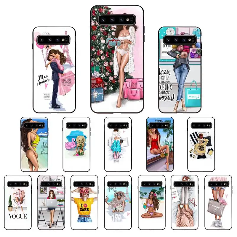 

YNDFCNB VOGUE Christmas Princess Phone Case for Samsung Galaxy S6 S6edge Plus S7 S7edge S8 S9 S10 Plus S20