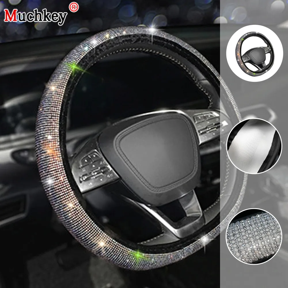 

MUCHKEY Diamond Steering Wheel Cover Â For AUDI A4L A6L A5 A3 A2 A1 A7 A8 Q2 Q3 Q5 Q7 R8 S1 S3 S4 S5 S6 S7 SQ5 RS3 RS4 RS5 RS6 TT