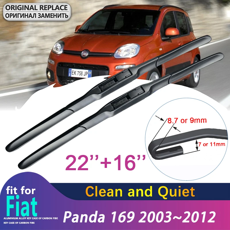 

for Fiat Panda 169 2003~2012 2004 2005 2006 2007 2008 2009 2010 2011 Front Windshield Wipers Car Wiper Blade Car Accessories
