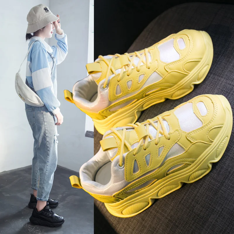 

Sneakers Women 2021 Spring Fashion Breathable Platform Sport Shoes Running Comfortable Chunky Sneakers Female Zapatillas Mujer