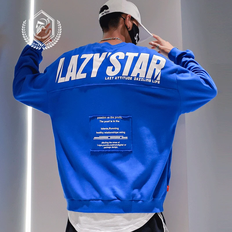 

Мужской модный Свободный Повседневный пуловер с принтом, свитшоты в стиле хип-хоп