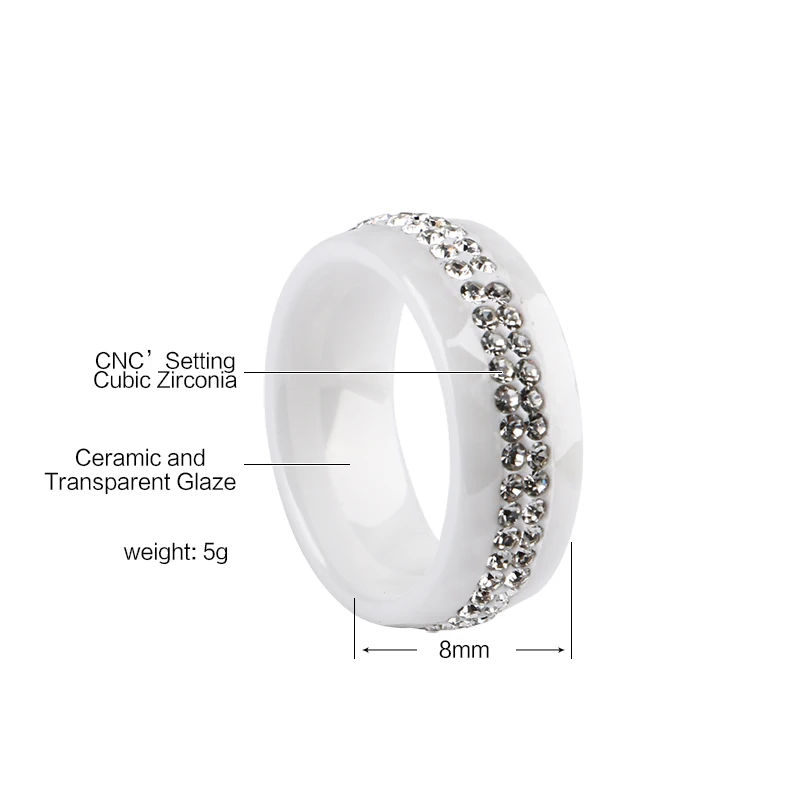 Обещанные брендовые кольца с 2 рядами Стразы Anillos модные ювелирные изделия для