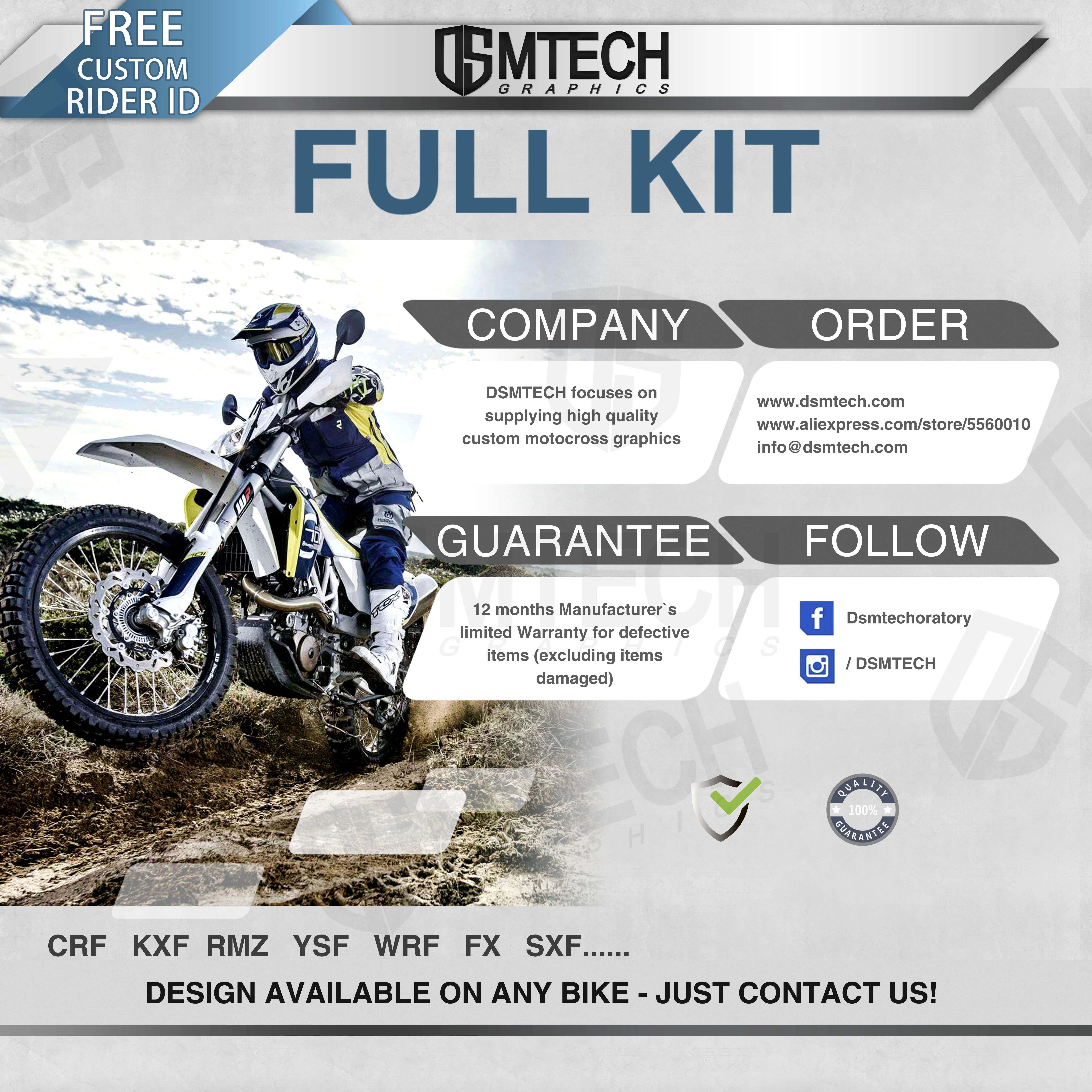 DSMTECH графика команды на заказ Фоны наклейки 3m для TC FC TX FX FS 2016 2018 TE FE 2017 2019