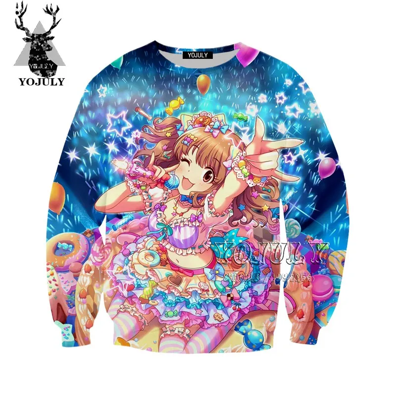 YOJULY Idol Master/Детская толстовка Золушки для девочек с объемным рисунком модная