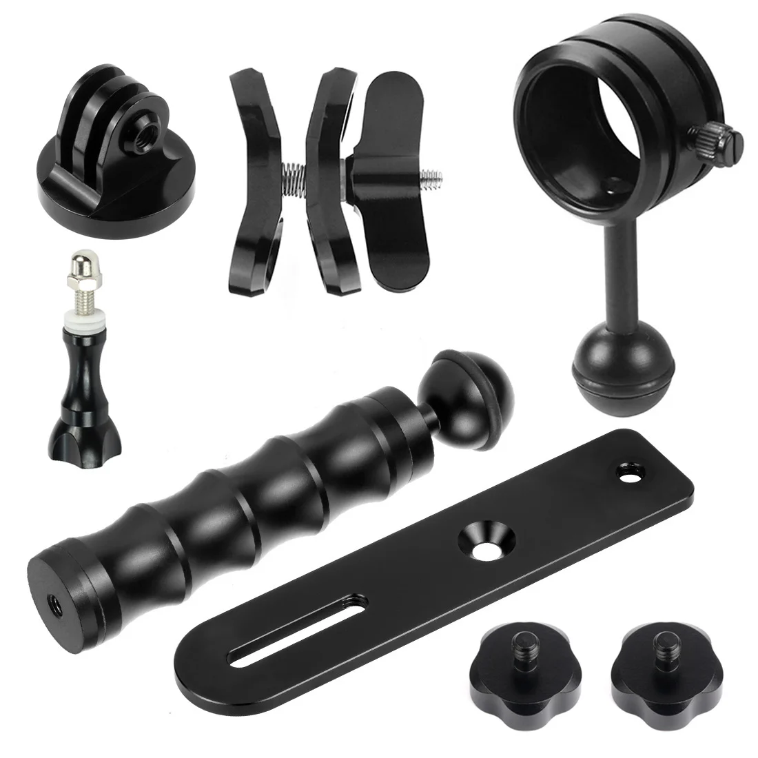 CNC алюминиевая камера для дайвинга на открытом воздухе ручка зажим бабочка винты