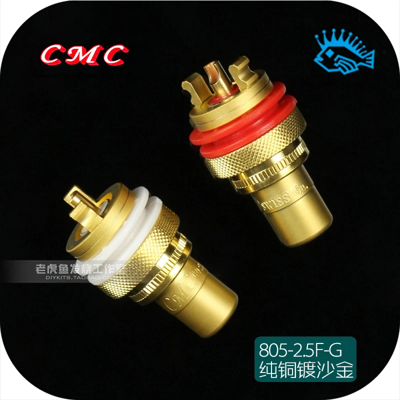 1 шт./2 шт./4 шт. оригинальный CMC 805 2.5F G RCA разъем медное покрытие золотой сигнал