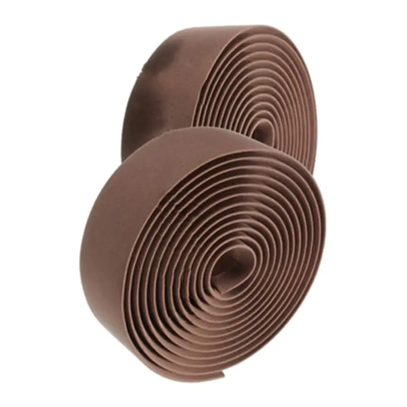 

2 x Wrap Ribbon Handlebar Tape Cuffs Handlebars Bicycle Cycling + Bar Plug brown