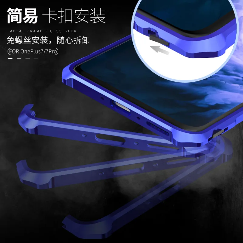 

Metal Bumper Case For Oneplus 6 Case Aluminium Frame Hard Protective Cover For One Plus 6 1+6 Bumper Case Iphon