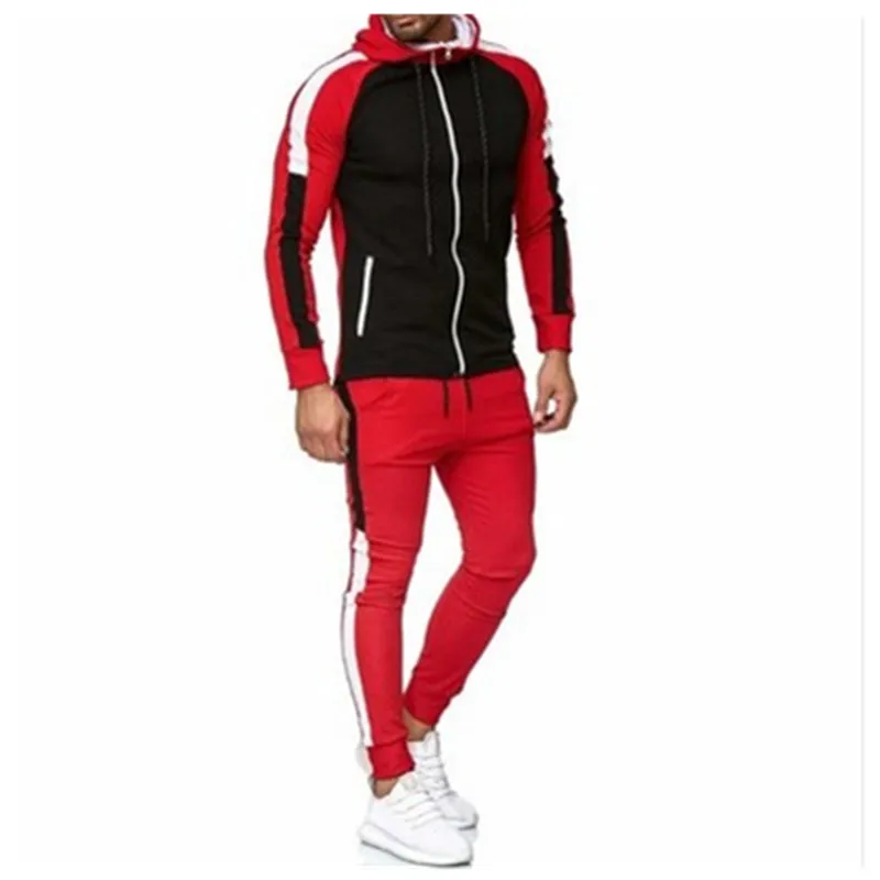 Брендовые новые мужские комплекты модные осенне зимние лоскутные куртки