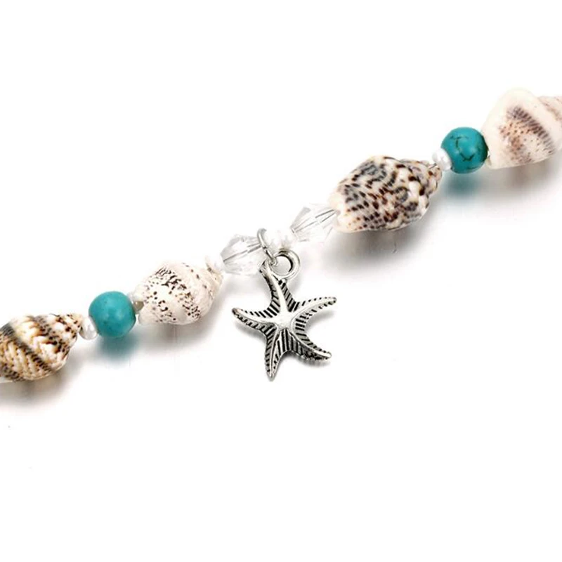 Богемные Морская звезда ракушка очаровательные ножные браслеты для женщин с