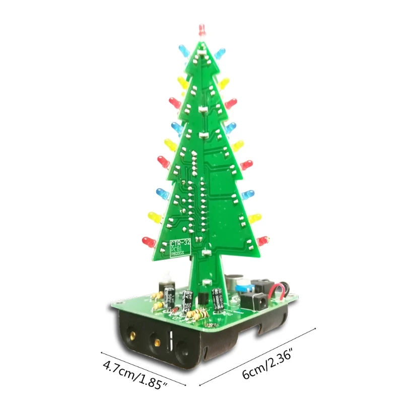 

DIY Christmas Tree LED Flash Kit 3D Electronic Learning Kit - Colorful LED kit