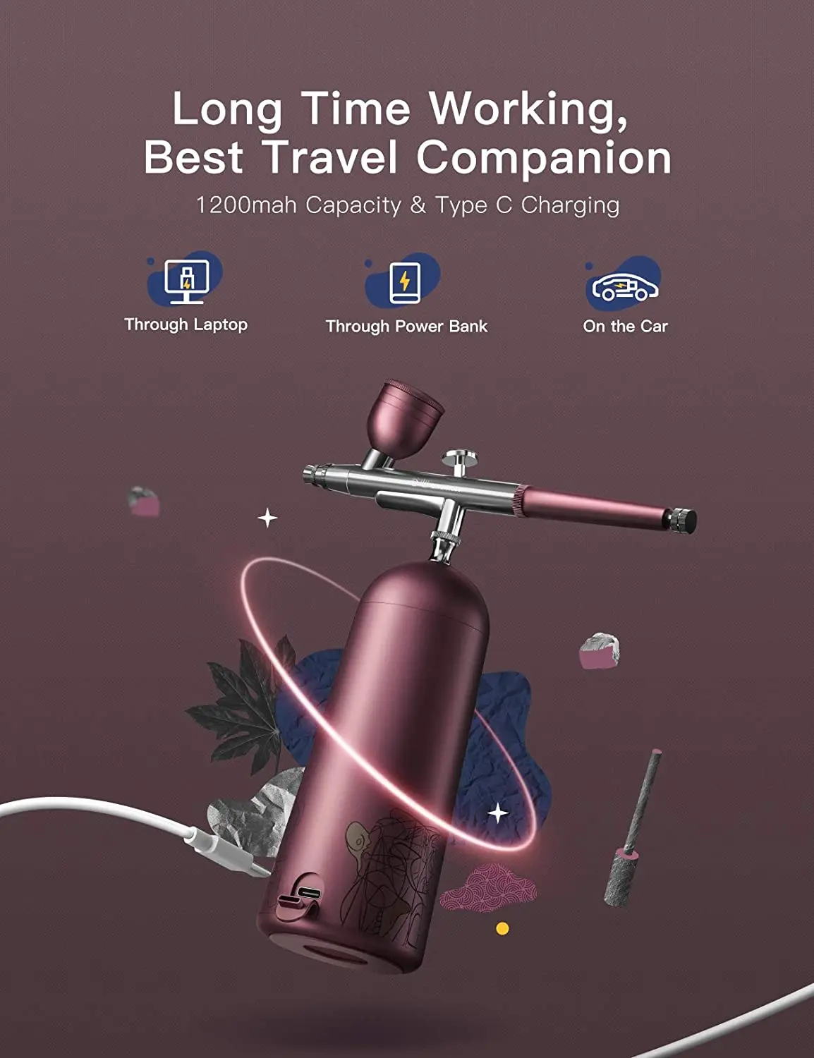 Портативный Аэрограф для макияжа GX · диффузор роскошный увлажняющий нано