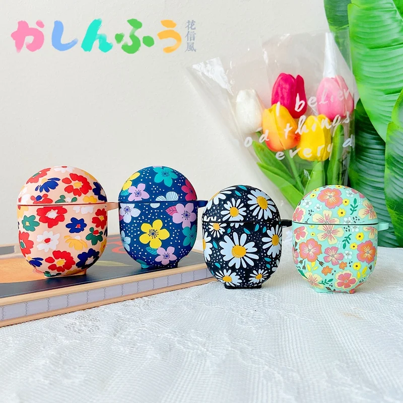 

For Redmi AirDots 3 Pro Flower Earphone Case for Redmi AirDots 3 Pro soft Silicone Anti-fall Small fresh Protective Cover